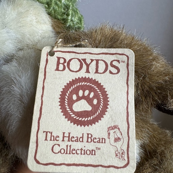 Boyds Bears knit hat and reindeer ears NWT 1988-2007 has hoop for ornament - Picture 2 of 7